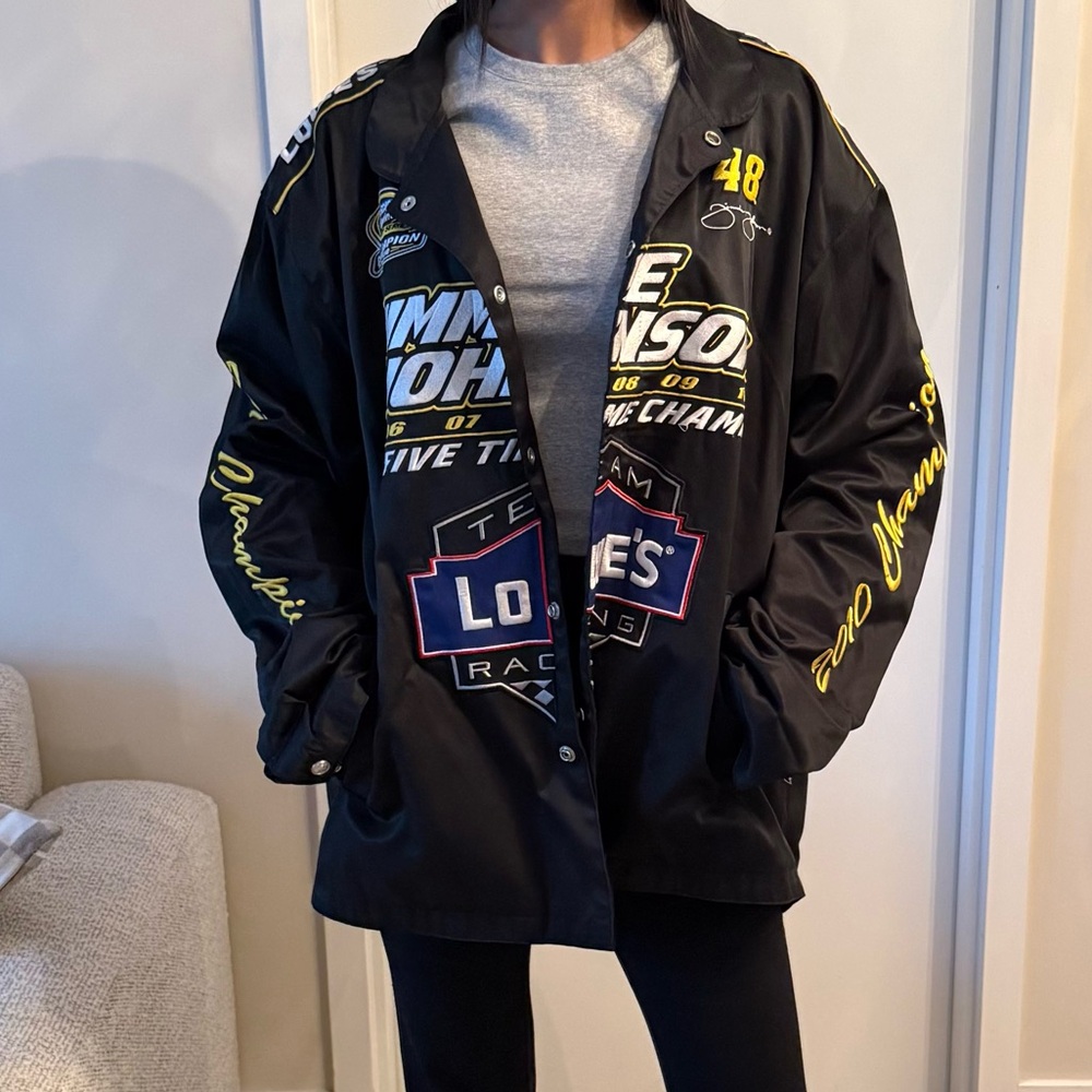 Varsity Black and Yellow Racing Jacket